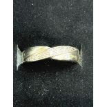 9ct Gold ring set with diamonds Size J