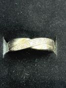 9ct Gold ring set with diamonds Size J