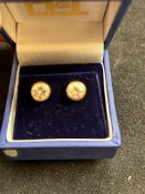 Pair of 9ct Gold Solitaire earrings