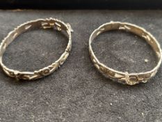 2 Silver Bangles