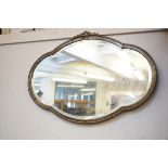 Early 20th century mirror with brass surround