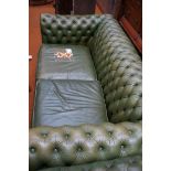 Green leather Chesterfield