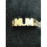 9ct gold MUM rung Size P