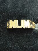 9ct gold MUM rung Size P