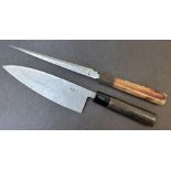 Rare antique Set of Japanese chefs knifes signed ARITSUGU & Masamoto Sohonten.The Rock & Roll