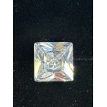 Moissanite princess cut 5ct stone, colour grade D,