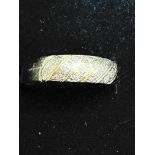 9ct Gold ring set with diamonds Size N