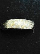 9ct Gold ring set with diamonds Size N