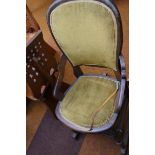 Edwardian upholstered rocking chair