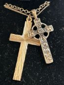 2 Silver Cross chains
