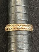9ct Gold ring, size H