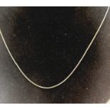 18ct white gold chain, weight 6grams, length 18inc