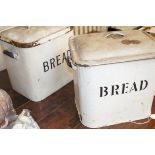 Two vintage bread bins