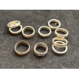 10 Silver rings