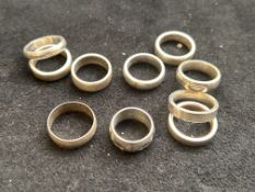 10 Silver rings