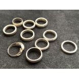 6 Silver rings