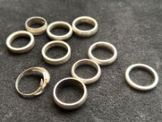 6 Silver rings