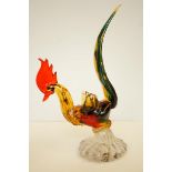 Art glass cockerel, 48cm