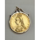 Queen Victoria 1887 Golden Jubilee £5 gold coin wi