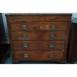 Early victorian mahogany 2 over 3 chest of drawers