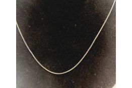 18ct white gold chain, weight 6grams, length 18inc