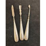 Silver handled manicure set