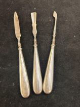 Silver handled manicure set