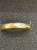 9ct Gold wedding band Size M.5