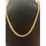 9ct gold curb chain 43cm weight 20.8 grams