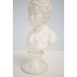 Plaster bust of a boy Height 43 cm
