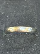 9ct Gold wedding band Size R