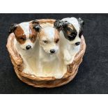 Royal Doulton 3 puppies in basket