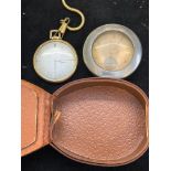 Art deco cased Dragman pocket watch together with
