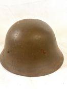 WWII Japanese imperial Army Helmet. Original pain