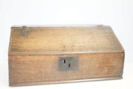 A late 17th / early 18th century oak desk box