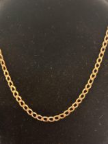 9ct Gold curb chain 12.2g Length 58 cm