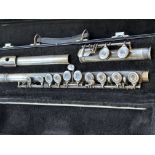 Buescher plated flute cased