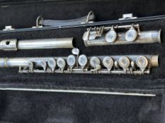 Buescher plated flute cased