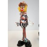 Large Murano art glass clown Height 34 cm
