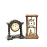 Early 20th century anniversary clock with key A.F