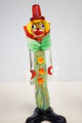 Large Murano art glass clown Height 35 cm