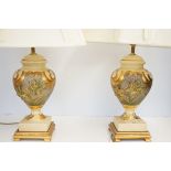 Pair of very good quality table lamps with shades