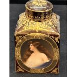 Royal vienna hand painted caddy with cover - cover
