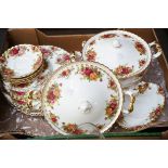Collection of Royal Albert old country rose, 3 tur