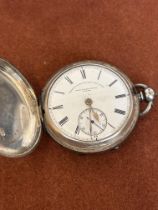 Silver pocket watch chester hallmark