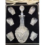 Early 20th century boxed decanter set