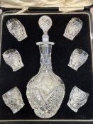 Early 20th century boxed decanter set