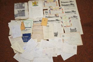 Military interest - Collection of POW letters sent