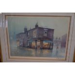 Bob Richardson limited edition print 149/650 signed in pencil corner shop scene