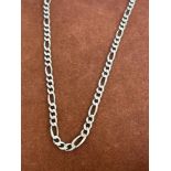 Silver figaro neck chain
